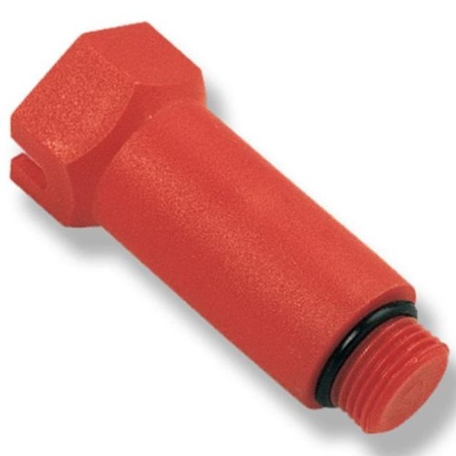 Заглушка пластиковая НР (НАР) L=68мм 1/2" красная для водорозетки РОС в Новосибирске