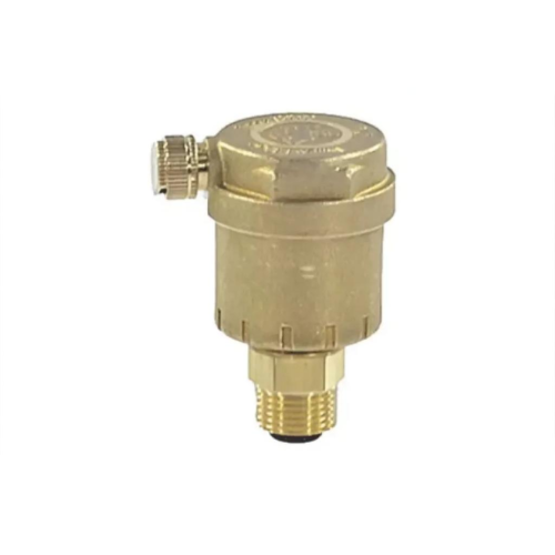 Воздухоотводчик автоматический латунный Ду-10 (3/8") Ру-14 НР (НАР) прямой с запорным клапаном Giacomini R88I в Новосибирске