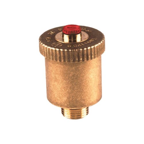 Воздухоотводчик автоматический латунный Ду-15 (1/2") Ру-14 НР (НАР) прямой с запорным клапаном Giacomini R99I в Новосибирске