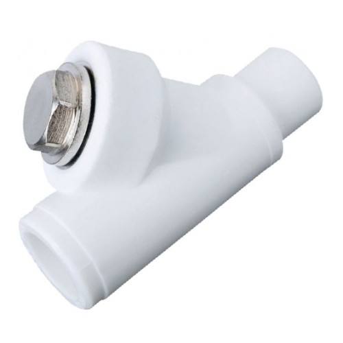 Фильтр PP-R сетчатый белый Дн 32 45гр внутренняя-наружная пайка RTP (РосТурПласт) в Новосибирске