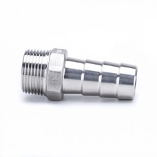 Штуцер нержавеющий под шланг елочка НР Ру 16 AISI 304 20 мм 1/2"