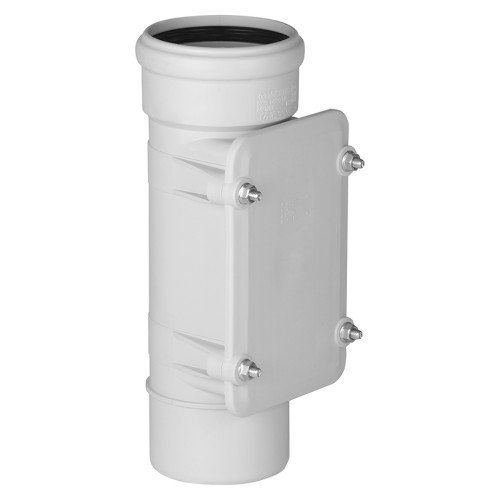 Ревизия канализационная PP-MD с крышкой Дн 58 (DN56) светло-серая бесшумный б/нап в/к Ostendorf Skolan dB SKRE в Новосибирске