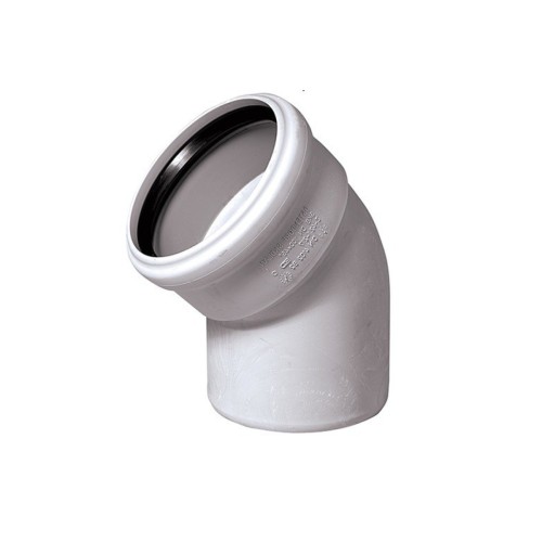 Отвод канализационный PP-M белый Дн 110 87гр бесшумный б/нап в/к RTP (РосТурПласт) в Новосибирске