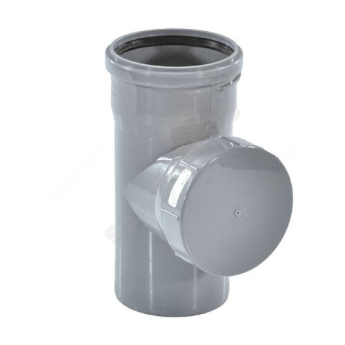 Ревизия канализационная PP-H с крышкой серая Дн 50 б/нап в/к RTP (РосТурПласт) в Новосибирске