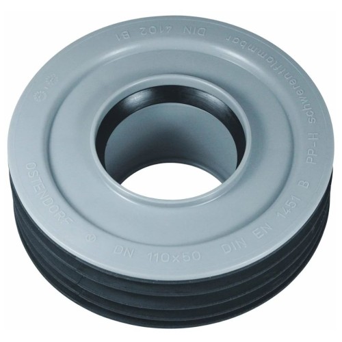 Переход канализационный PP-H внутренний серый Дн 110-50 б/нап для установки в раструб Ostendorf HT HTRI в Новосибирске