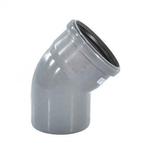 Отвод канализационный PP-H серый Дн 50 87гр б/нап в/к VALFEX в Новосибирске