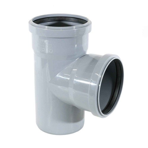 Тройник канализационный PP-H серый Дн 32-32 45гр б/нап в/к VALFEX в Новосибирске