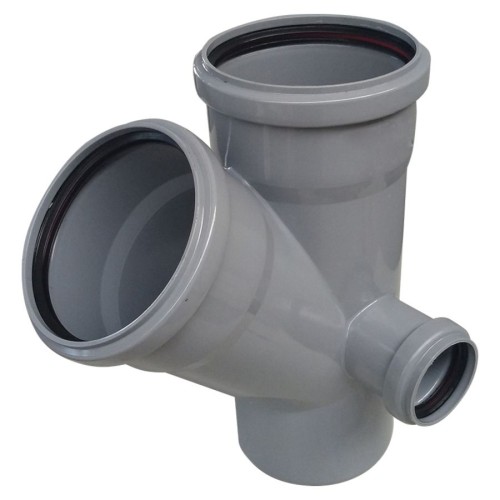 Крестовина PP-H двухплоскостная серая Дн 110-110-110 67гр б/нап в/к Ostendorf HT HTED в Новосибирске