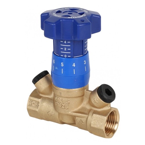 Клапан балансировочный латунный ручной с внутренней резьбой 2,5 МПа CIM 787R Cimberio 32 мм в Новосибирске