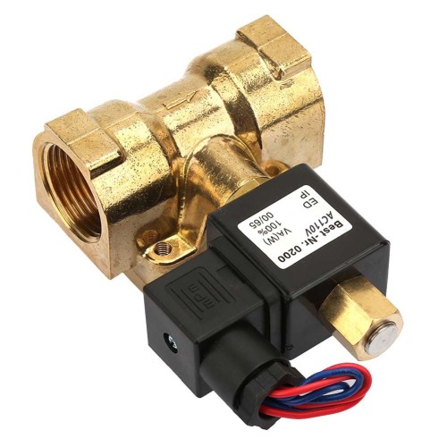 Клапан электромагнитный латунный открытый обратного действия с внутренней резьбой 1,6 МПа 40х118,55 мм 1 1/2" в Новосибирске