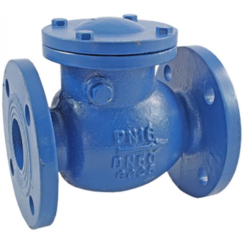 Клапан обратный чугунный Y-тип фланцевый 1,6 МПа RD30 АДЛ 65х240 мм в Новосибирске