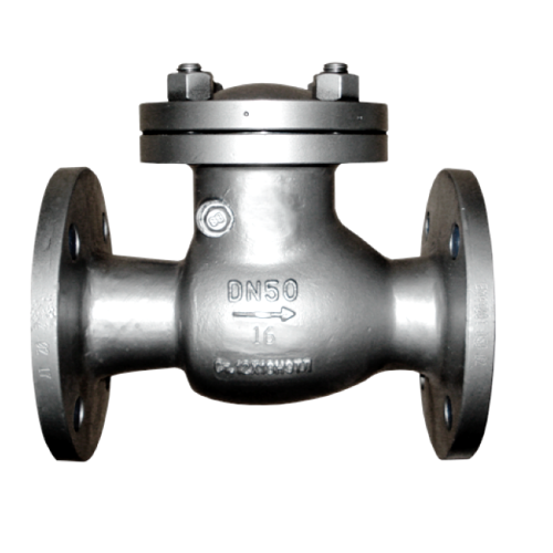 Клапан обратный стальной поворотный фланцевый 1,6 МПа 19с76нж 100х350 мм в Новосибирске