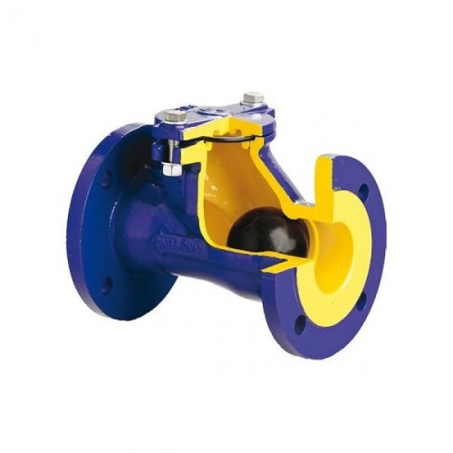 Клапан обратный чугунный Y-тип фланцевый NBR 1,6 МПа D-022 ABRA 50х200 мм в Новосибирске