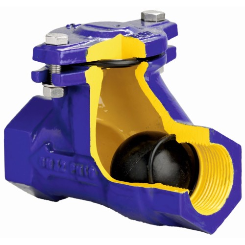 Клапан обратный чугунный Y-тип с внутренней резьбой NBR 1,6 МПа D-022S ABRA 25х120 мм в Новосибирске