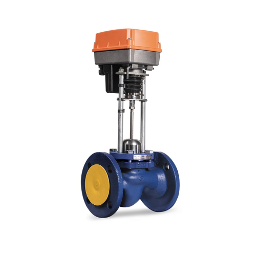 Клапан запорно-регулирующий чугуный односедельный с электроприводом фланцевый 1,6 МПа TRV Теплосила 50х230 мм в Новосибирске