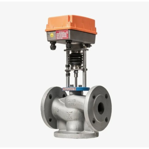 Клапан регулирующий чугуный смесительно-разделительный с электроприводом фланцевый 1,6 МПа TRV-3 Теплосила 65х290 мм в Новосибирске