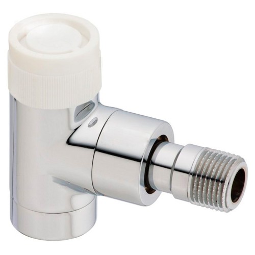 Клапан термостатический угловой Ду-15 (1/2") Ру-10 ВР-НР (ВН-НАР) матовая сталь серия E Oventrop в Новосибирске