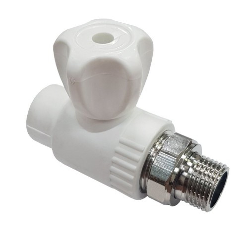 Клапан запорный PP-R наружная резьба 2,5 МПа RTP (РосТурПласт) 20 мм 1/2" ГОСТ 32415-2013 в Новосибирске