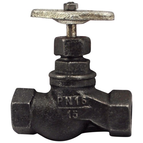 Клапан запорный чугунный с внутренней резьбой 1,6 МПа 15кч18п Китай 50х200 мм в Новосибирске