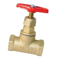 Клапан запорный латунный с внутренней-наружной резьбой 1,6 МПа 15б1п Цветлит 50х101 мм ТУ 206-3973235-01-93