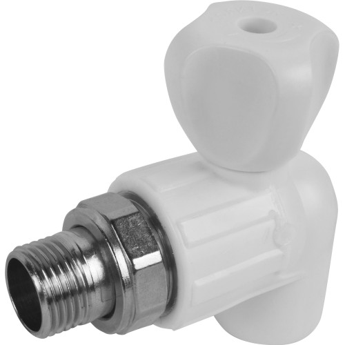Клапан запорный угловой PP-R наружная резьба 2,5 МПа RTP (РосТурПласт) 25 мм 3/4" ГОСТ 32415-2013 в Новосибирске