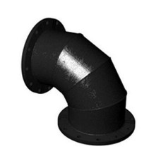 Колено (отвод) фланец-гладкий конец УФГ ВЧШГ с ЦПП Ду-200