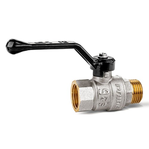 Кран запорный латунный со спускником стандартнопроходной с ручкой-рычагом ВР (ВН) Ру 40 LD Pride LD 15 мм 1/2" в Новосибирске