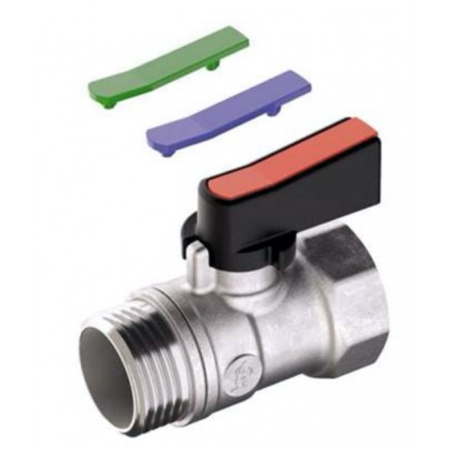 Кран запорный латунный полнопроходной с ручкой-флажком ВР-НР Ру 16 R694 Giacomini 15х46 мм 1/2" в Новосибирске