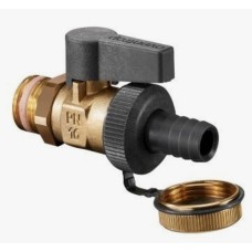 Кран запорный латунный полнопроходной с ручкой-рычагом НР-штуцер Ру 16 Optiflex KFE Oventrop 15 мм 1/2"