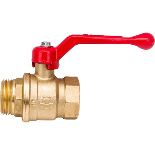 Кран запорный латунный стандартнопроходной с ручкой-рычагом ВР-НР Ру 40 RTP (РосТурПласт) 15 мм 1/2" в Новосибирске