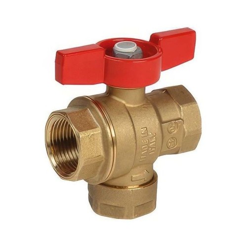 Кран запорный латунный с фильтром полнопроходной с ручкой-бабочкой ВР (ВН) Ру 32 R701 Giacomini 15 мм 1/2" в Новосибирске