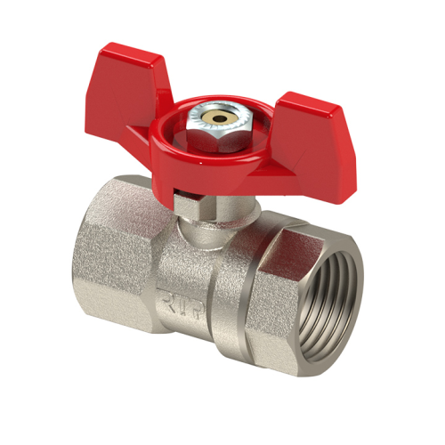 Кран запорный латунный стандартнопроходной с ручкой-бабочкой ВР (ВН) Ру 16 ПРАКТИК 130 ГАЛЛОП 20 мм 3/4" в Новосибирске