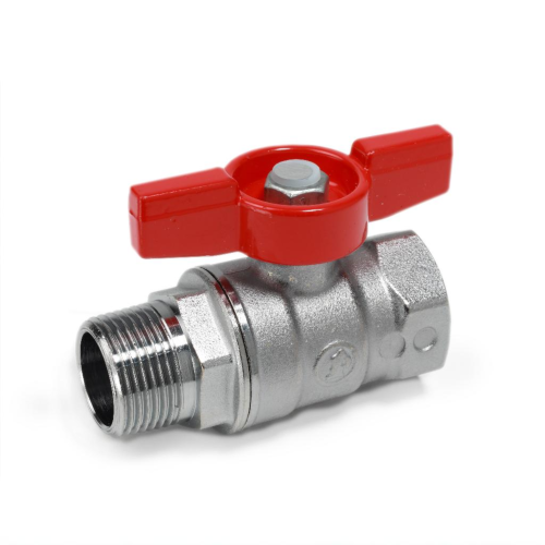 Кран запорный латунный стандартнопроходной с ручкой-бабочкой ВР-НР Ру 42 R254D Giacomini 8х51 мм 1/4" в Новосибирске