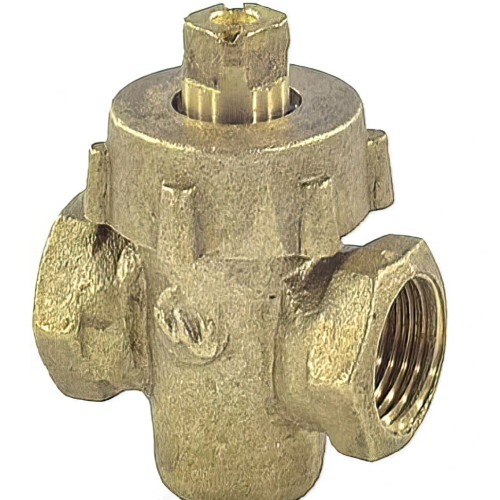 Кран латунный пробко-сальниковый стандартнопроходной ВР (ВН) Ру 10 11б6бк ККАЗ 15х55 мм 1/2" в Новосибирске