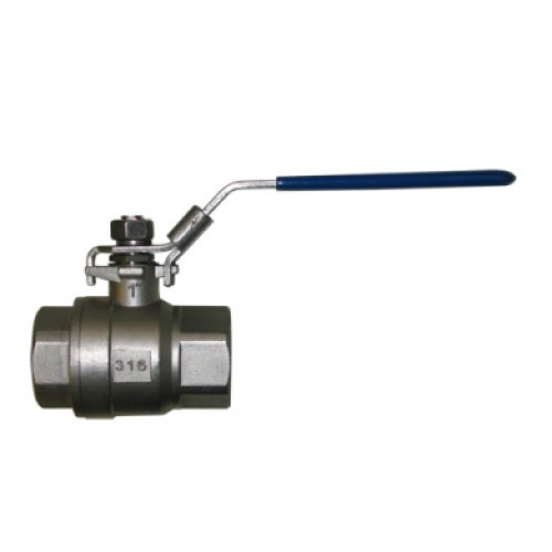 Кран запорный нержавеющий ВР (ВН) стандартнопроходной ручка-рычаг Ру 64 AISI 304 NK 15х52 мм 1/2" в Новосибирске