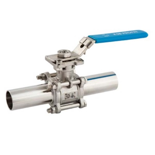 Кран шаровый нержавеющий под приварку стандартнопроходной Ру 40 AISI 316 BV61L ABRA 80х306 мм 3" в Новосибирске