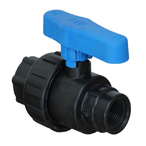 Компрессионный кран ПНД Ду-46 (2"-1 1/2") ВР (ВН) Ру-16 VALFEX в Новосибирске