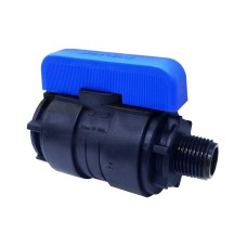 Компрессионный кран ПНД Ду-26 (1") ВР-НР (ВН-НАР) Ру-16 VALFEX