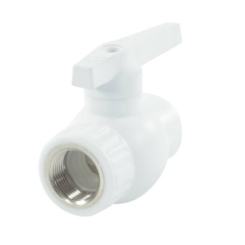 Кран полипропиленовый PP-R запорный прямой стандартнопроходной с внутренней пайкой ручка-рычаг Ру 25 RTP (РосТурПласт) 50 мм ГОСТ 32415-2013 в Новосибирске