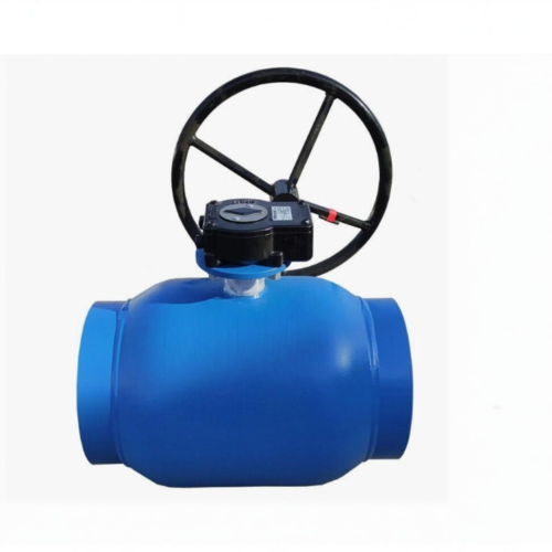 Кран запорный стальной под приварку с редуктором стандартнопроходной Ст20 КШ.Ф. PR 300х730 мм