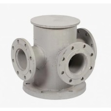 Крест с пожарной подставкой фланцевый ППКФ стальной Ду 200-100