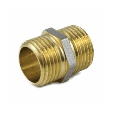 Ниппель латунный с полной резьбой НР 15 мм 1/2"