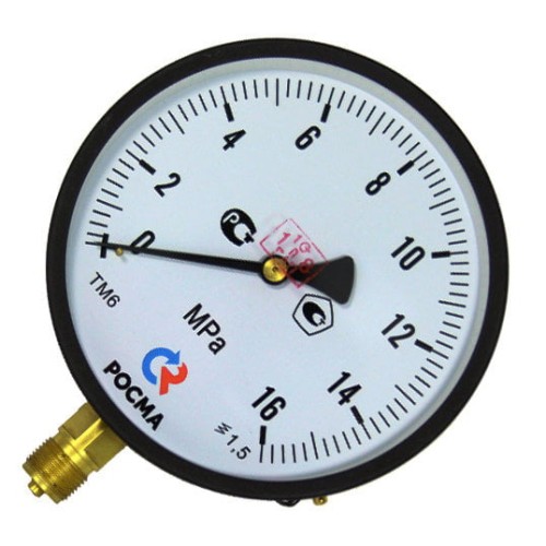Манометр радиальный диаметр 100мм 0-40 кгс/см2 (0-4,0 МПа) G1/2" ТМ-510Р.00 Росма в Новосибирске