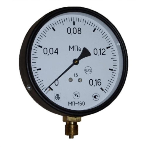 Манометр радиальный диаметр 160мм 0-6 кгс/см2 (0-0,6 МПа) М20х1,5 МП-160 Завод теплотехнических приборов в Новосибирске