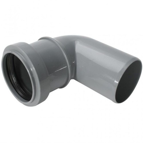 Отвод НПВХ (ПВХ) с раструбом серый Дн 110 87гр безнапорный в/к ТУ 6-49-33-92 Хемкор в Новосибирске