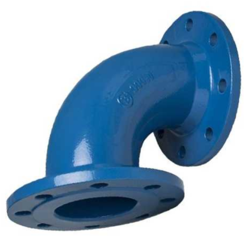 Отвод фланцевый ОФ Ду-200 45 градусов (L=180) ВЧШГ с ЦПП цинк+AL ГОСТ ISO 2531-2012 в Новосибирске