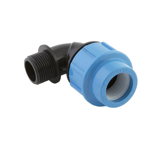 Отвод ПЭ компрессионный Дн 40-1 1/2" 90гр Ру-16 ВР (ВН) VALFEX в Новосибирске