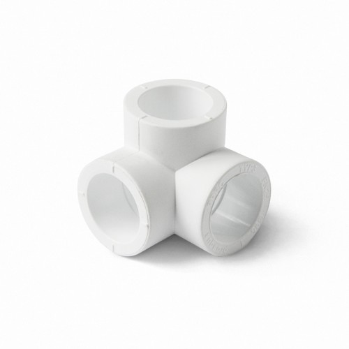 Тройник двухплоскостной PP-R Дн 20 белый Pro Aqua в Новосибирске