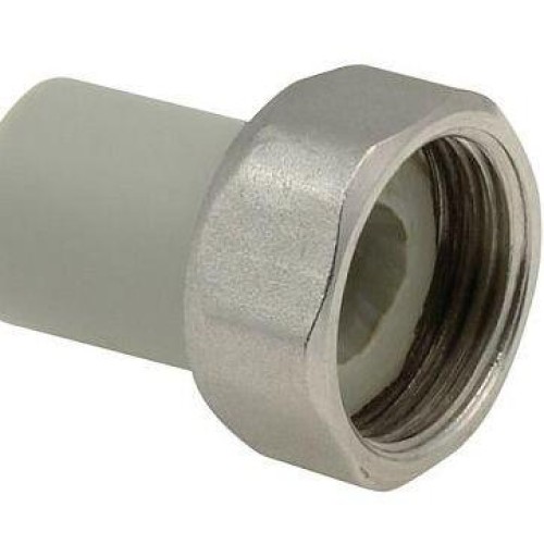 Штуцер PP-R серый с накидной гайкой Дн 32-5/4" Wavin Ekoplastik в Новосибирске