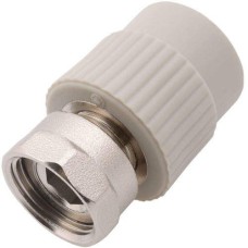 Переход PP-R серый с накидной гайкой Дн 32-1" Wavin Ekoplastik